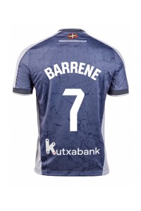 Real Sociedad Ander Barrenetxea #7 Jalkapallovaatteet Vieraspaita 2025-26 Lyhythihainen